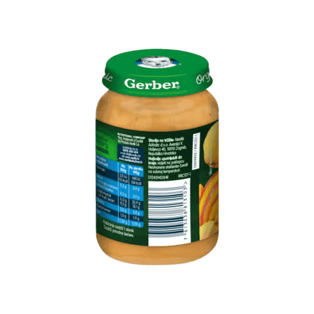 Gerber kašica za bebe i malu djecu s mangom, bundevom, dunjom i zobenim pahuljicama, od 8 mjeseci 190g