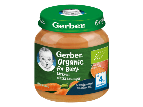 Gerber povrtna kašica za bebe s mrkvom i slatkim krumpirom_FOP