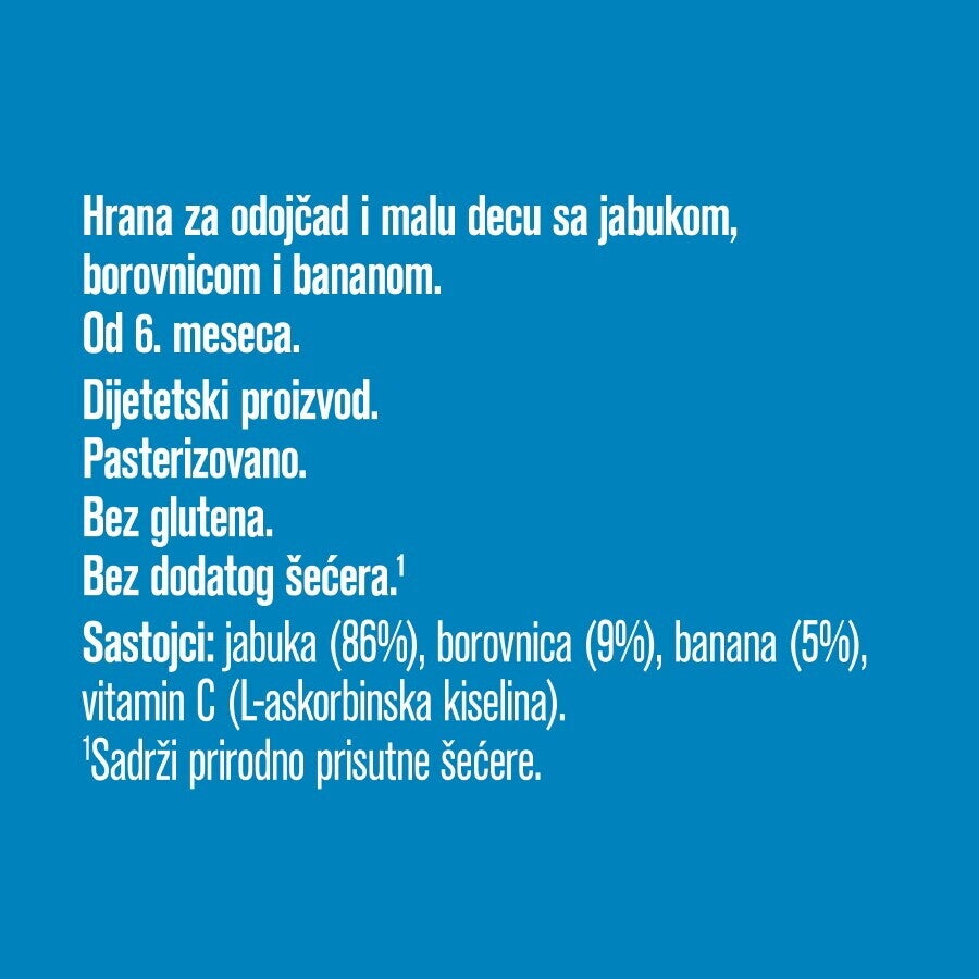 Gerber hrana za odojčad i malu decu sa jabukom, borovnicom i bananom