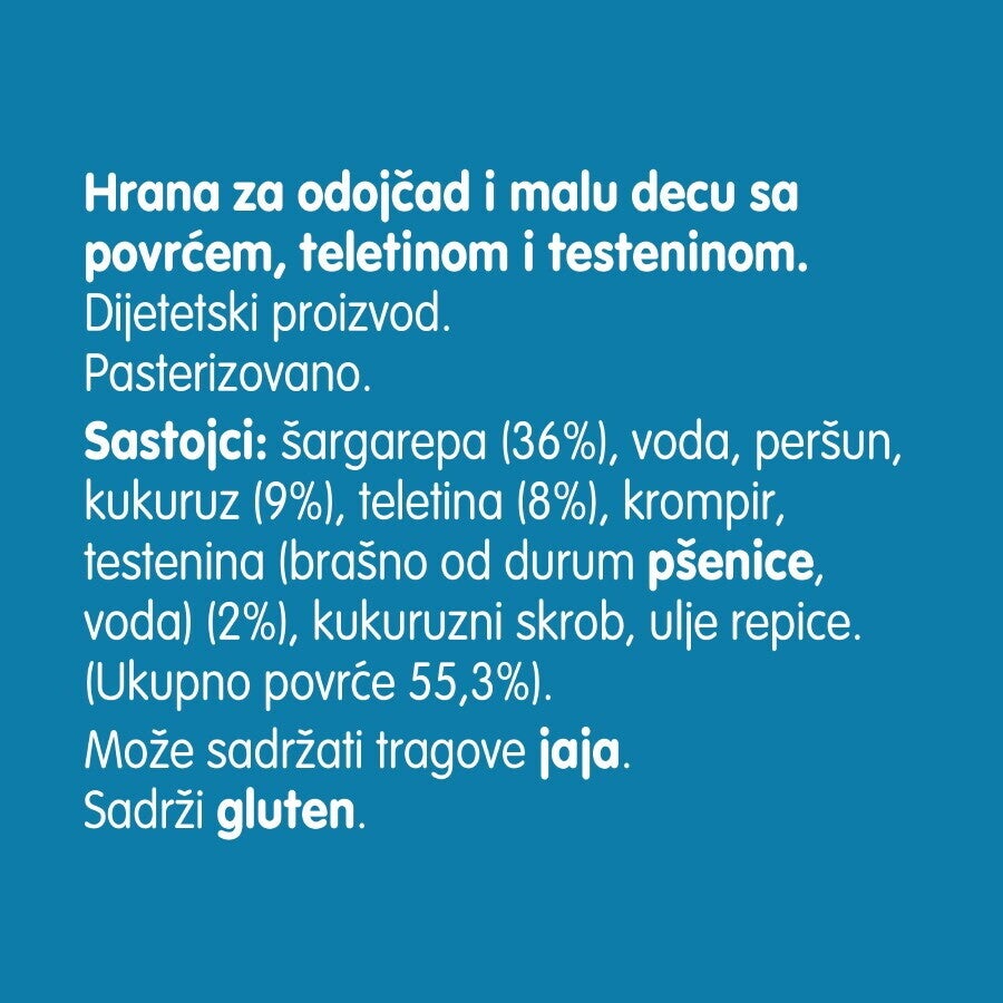 Gerber hrana za odojčad i malu decu sa povrćem, teletinom i testeninom