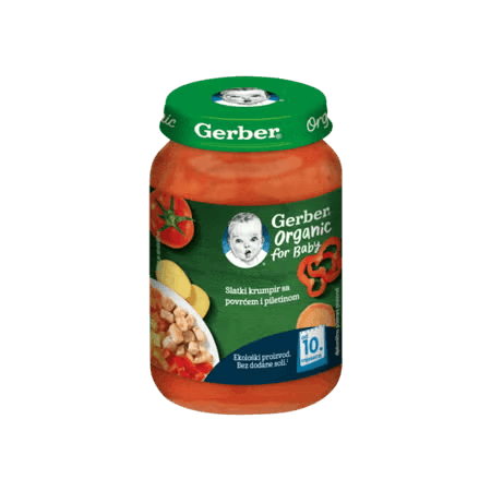Gerber kašica za bebe i malu djecu s mesom i povrćem, od 10 mjeseci, 190g  