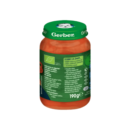 Gerber kašica za bebe i malu djecu s mesom i povrćem, od 10 mjeseci, 190g  