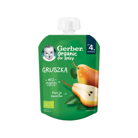 Gerber voćni pire za bebe i malu djecu s kruškom, 80g