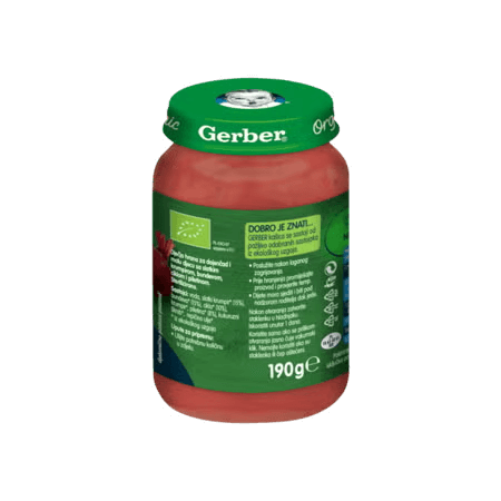 Gerber kašica za bebe i malu djecu sa slatkim krumpirom, bundevom, ciklom i piletinom, od 8 mjeseci, 190g