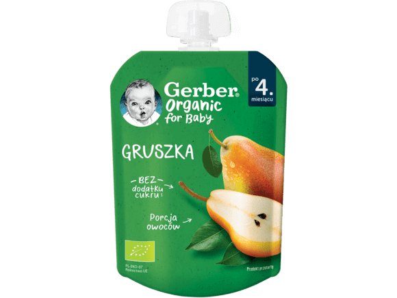 Gerber voćni pire za bebe i malu djecu s kruškom, 80g