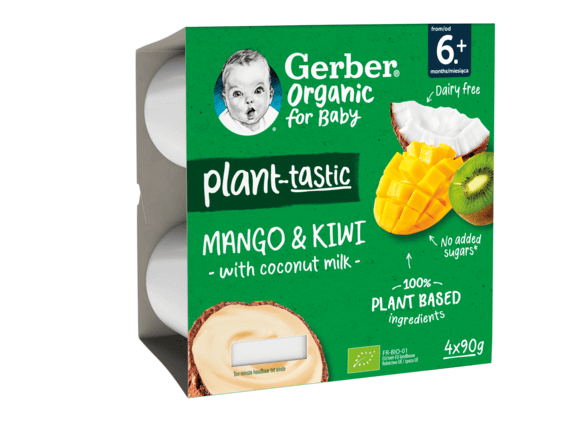 Gerber desert s mangom, kivijem i kokosovim mlijekom, 360g