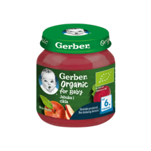 Gerber voćna kašica za bebe i malu djecu s jabukom i ciklom, od 6 mjeseci, 125g