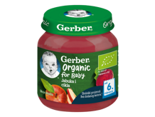 Gerber voćna kašica za bebe s jabukom, breskvom i marelicom, od 6 mjeseci, 125g