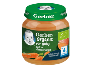Gerber kašica za bebe s mrkvom i slatkim krumpirom