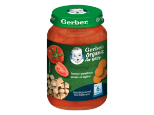 Gerber Kašica za bebe s povrćem i puretinom u umaku od rajčice