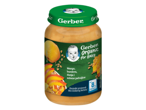 Gerber kašica za bebe s mangom, bundevom, dunjom i zobenim pahuljicama