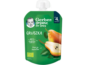 Gerber voćni pire za bebe i malu djecu s kruškom, 80g