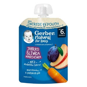 Gerber hrana za odojčad i malu decu sa jabukom, šljivom i šargarepom Gerber hrana za odojčad i malu decu sa jabukom, šljivom i šargarepom