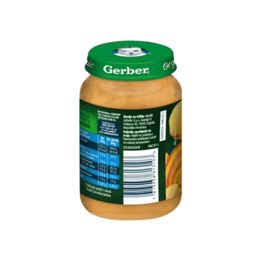 Gerber kašica za bebe i malu djecu s mangom, bundevom, dunjom i zobenim pahuljicama, od 8 mjeseci 190g