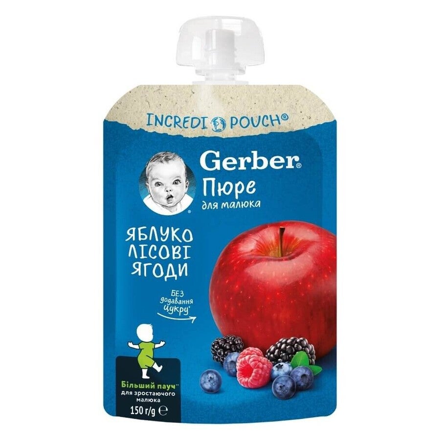 GERBER® Natural pire od jabuke i šumskog voća, 150 g