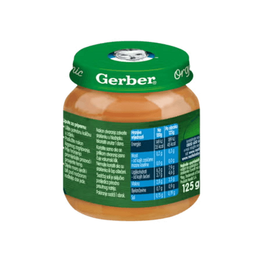 Gerber povrtna kašica za bebe i malu djecu s mrkvom i slatkim krumpirom,125g