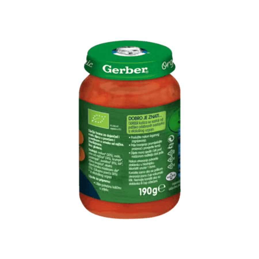 Gerber Kašica za bebe i malu djecu s povrćem i puretinom u umaku od rajčice, od 6 mjeseci, 190g