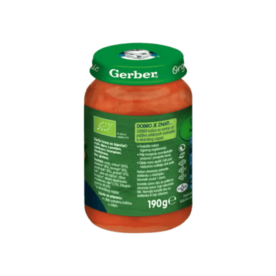 Gerber kašica za bebe i malu djecu s povrćem, teletinom i krumpirom, od 6 mjeseci, 190g