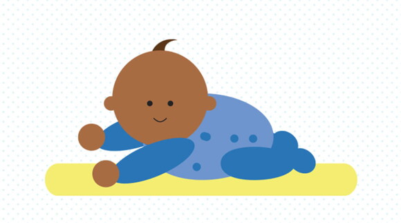 Ilustracija igre za bebe "Mala vodena beba"