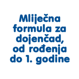 Mliječna formula za bebe, od rođenja do 1. godine